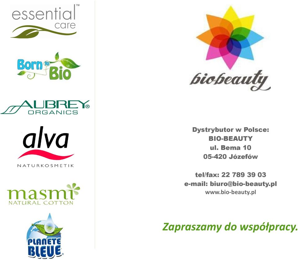 39 03 e-mail: biuro@bio-beauty.pl www.