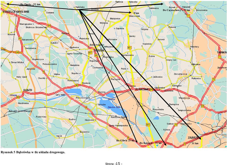 Do Katowic 51 km 31 km Rysunek 5