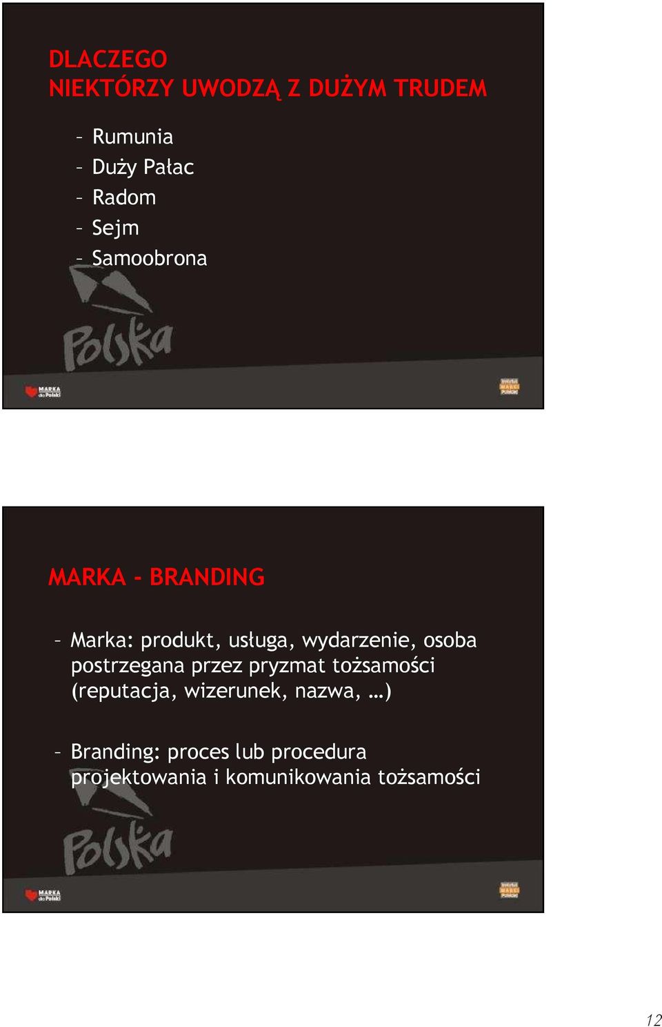 postrzegana przez pryzmat toŝsamości (reputacja, wizerunek, nazwa, )