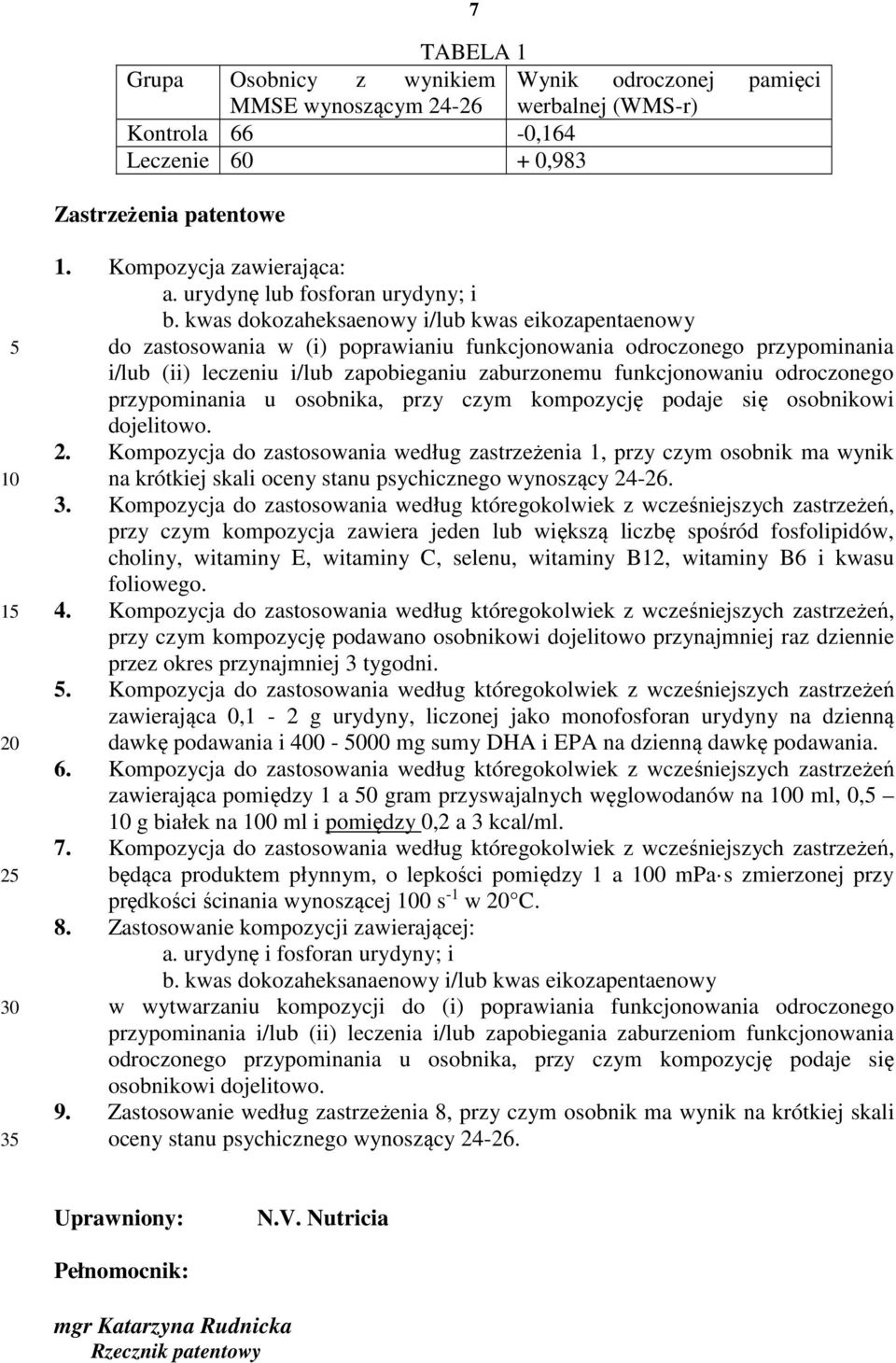 kwas dokozaheksaenowy i/lub kwas eikozapentaenowy do zastosowania w (i) poprawianiu funkcjonowania odroczonego przypominania i/lub (ii) leczeniu i/lub zapobieganiu zaburzonemu funkcjonowaniu