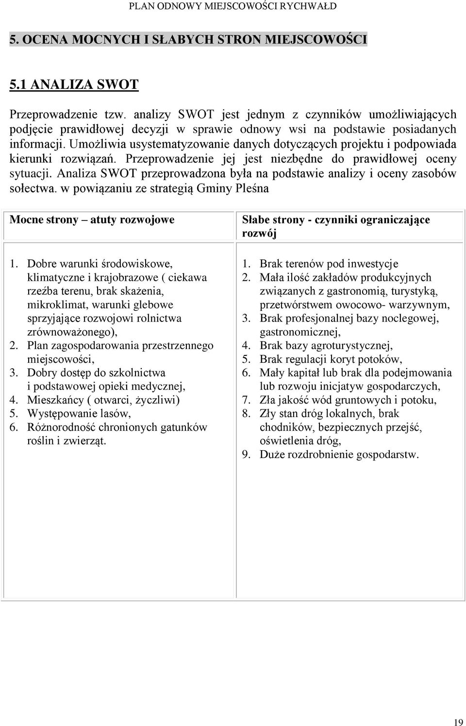 Umożliwia usystematyzowanie danych dotyczących projektu i podpowiada kierunki rozwiązań. Przeprowadzenie jej jest niezbędne do prawidłowej oceny sytuacji.