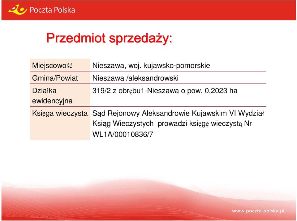 kujawsko-pomorskie Nieszawa /aleksandrowski 319/2 z obrębu1-nieszawa o