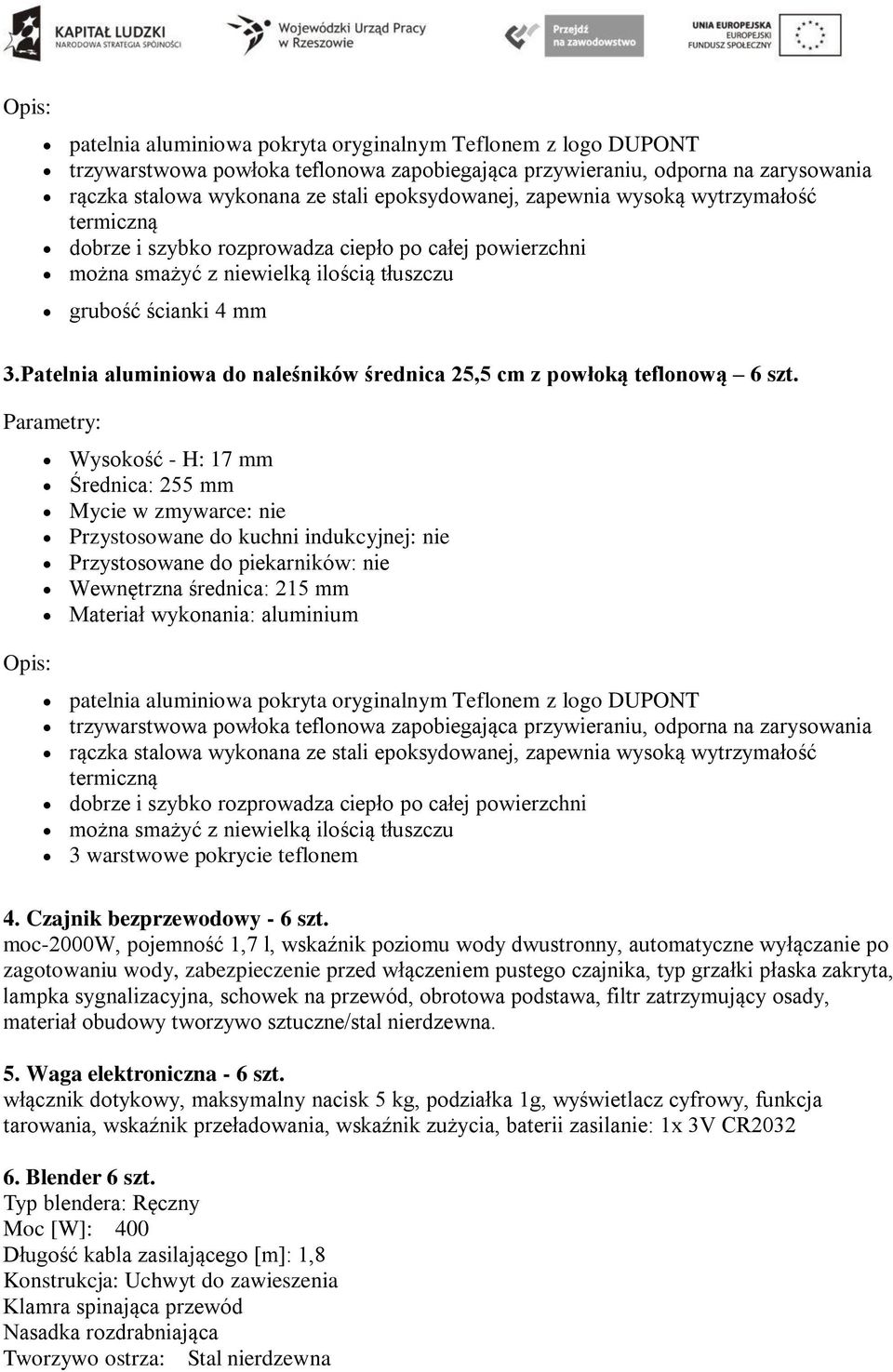 Patelnia aluminiowa do naleśników średnica 25,5 cm z powłoką teflonową 6 szt.