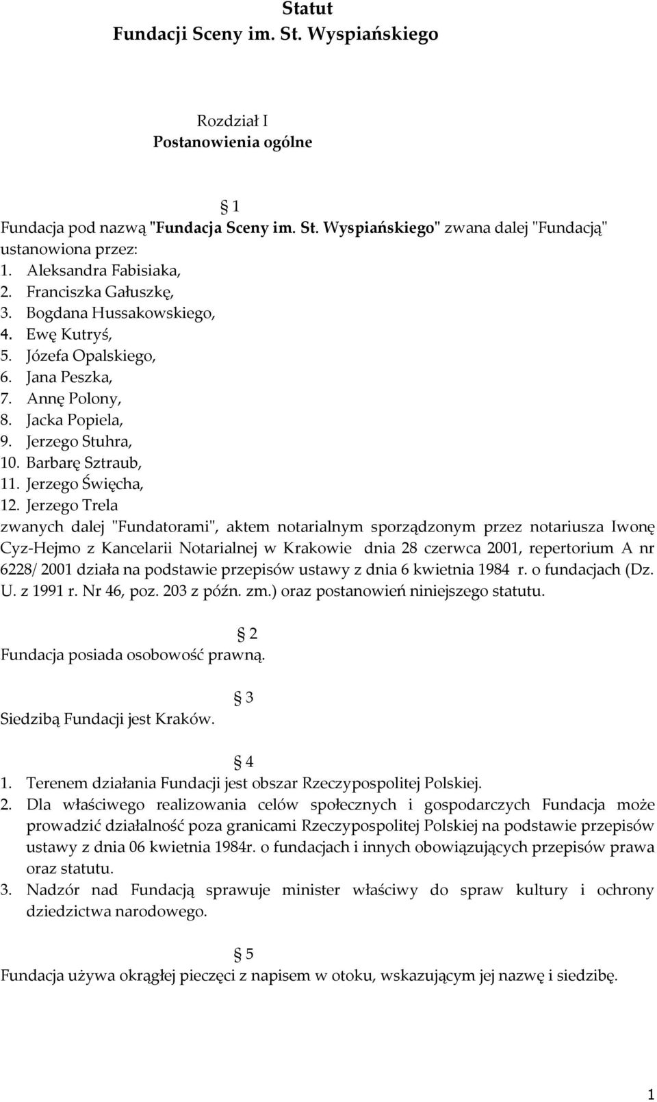 Barbarę Sztraub, 11. Jerzego Święcha, 12.