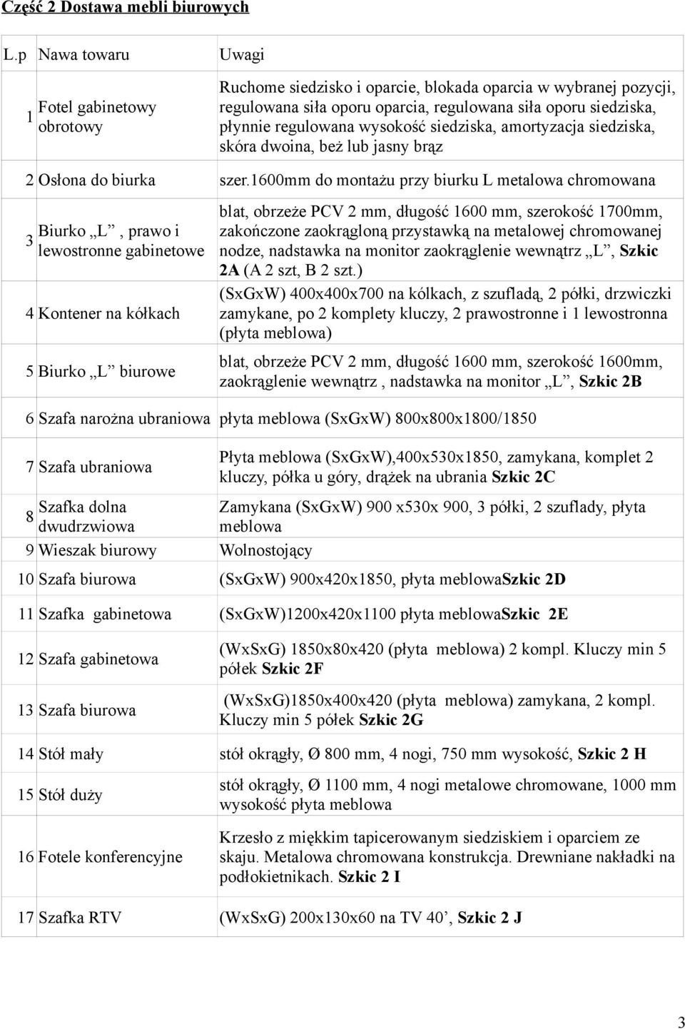 wysokość siedziska, amortyzacja siedziska, skóra dwoina, beż lub jasny brąz 2 Osłona do biurka szer.