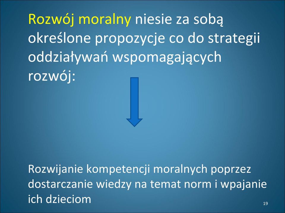 Rozwijanie kompetencji moralnych poprzez