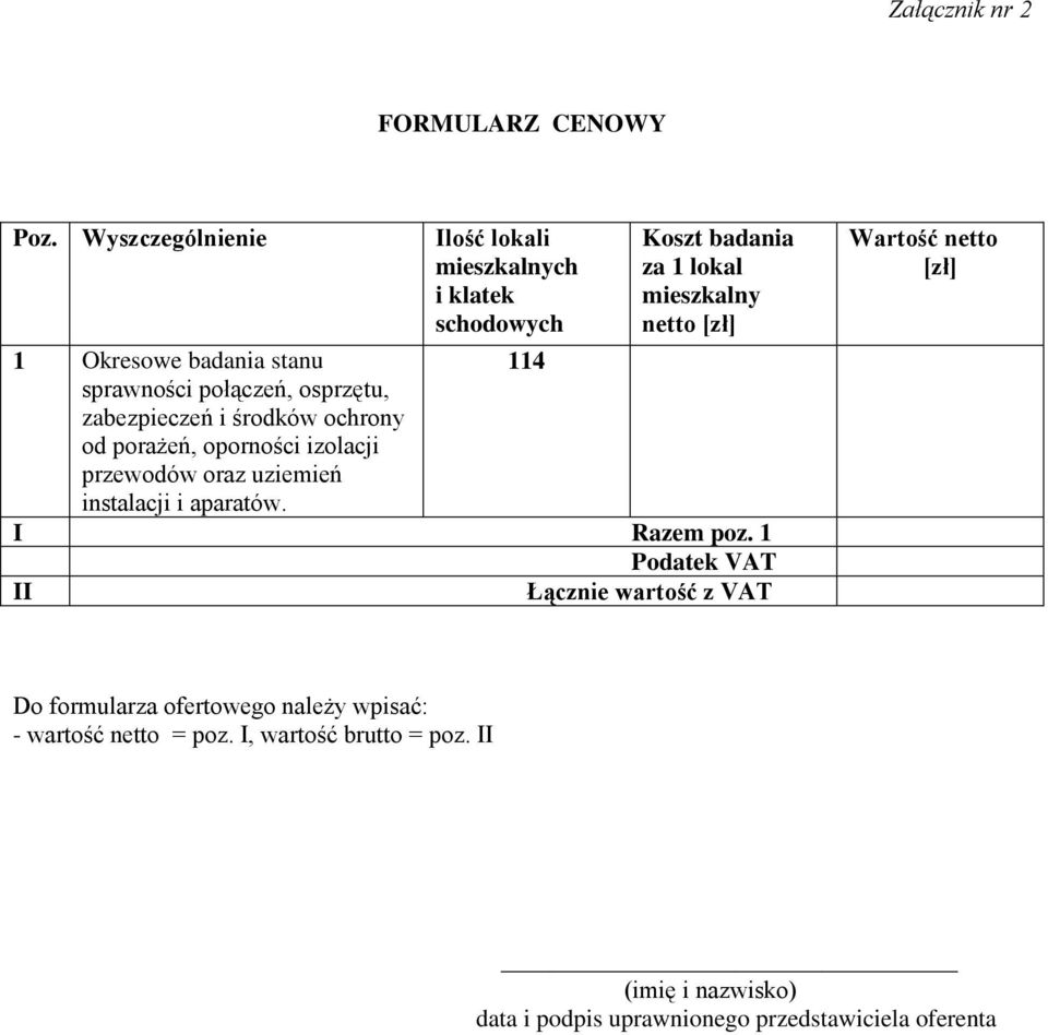 114 sprawności połączeń, osprzętu, zabezpieczeń i środków ochrony od porażeń, oporności izolacji przewodów oraz uziemień instalacji i