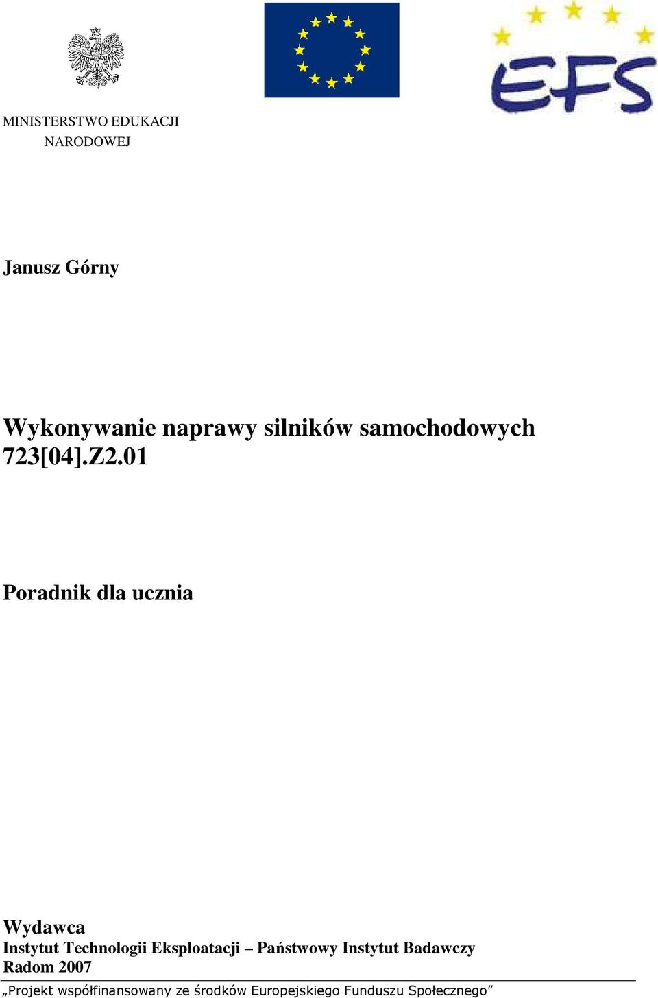 Z2.01 Poradnik dla ucznia Wydawca Instytut
