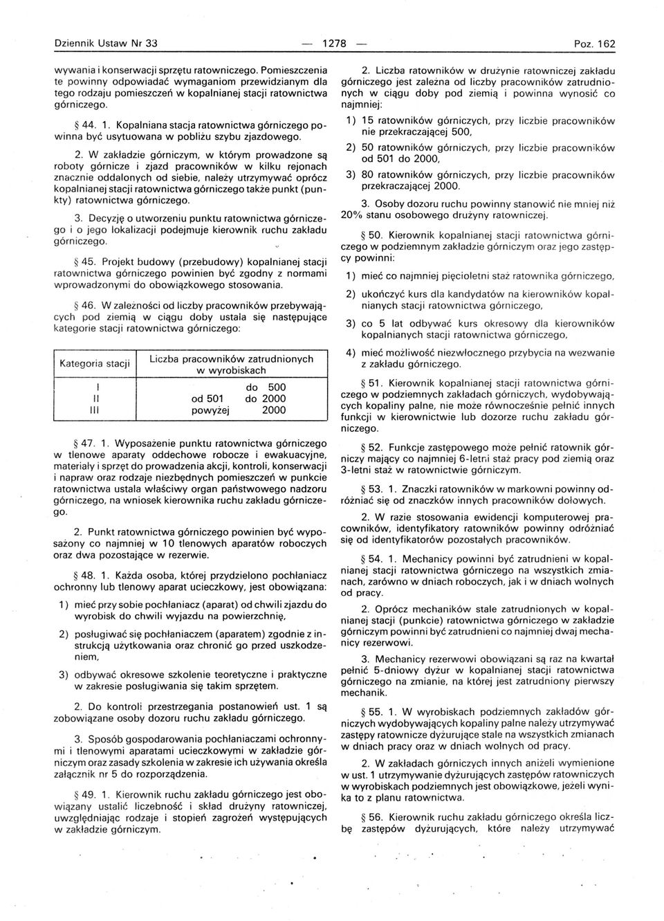 Kopalniana stacja ratownictwa górniczego powinna być usytuowana w pobliżu szybu zjazdowego. 2.