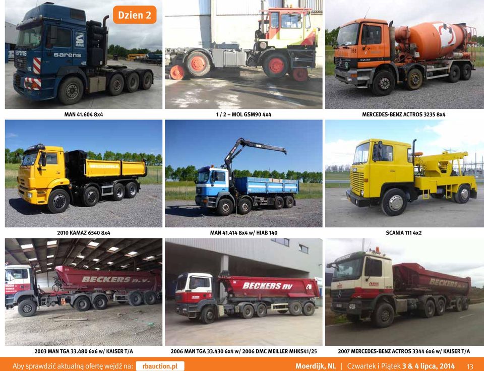 41.414 8x4 w/ HIAB 140 SCANIA 111 4x2 2003 MAN TGA 33.
