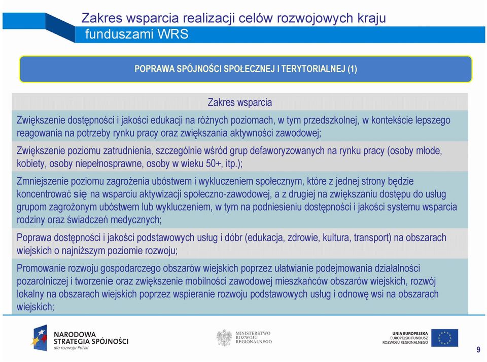 pracy (osoby młode, kobiety, osoby niepełnosprawne, osoby w wieku 50+, itp.