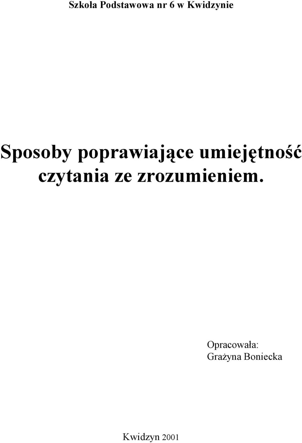 umiejętność czytania ze