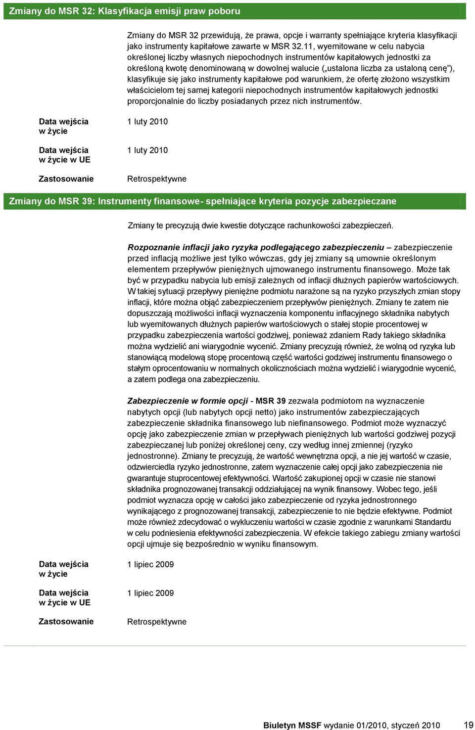 klasyfikuje się jako instrumenty kapitałowe pod warunkiem, że ofertę złożono wszystkim właścicielom tej samej kategorii niepochodnych instrumentów kapitałowych jednostki proporcjonalnie do liczby