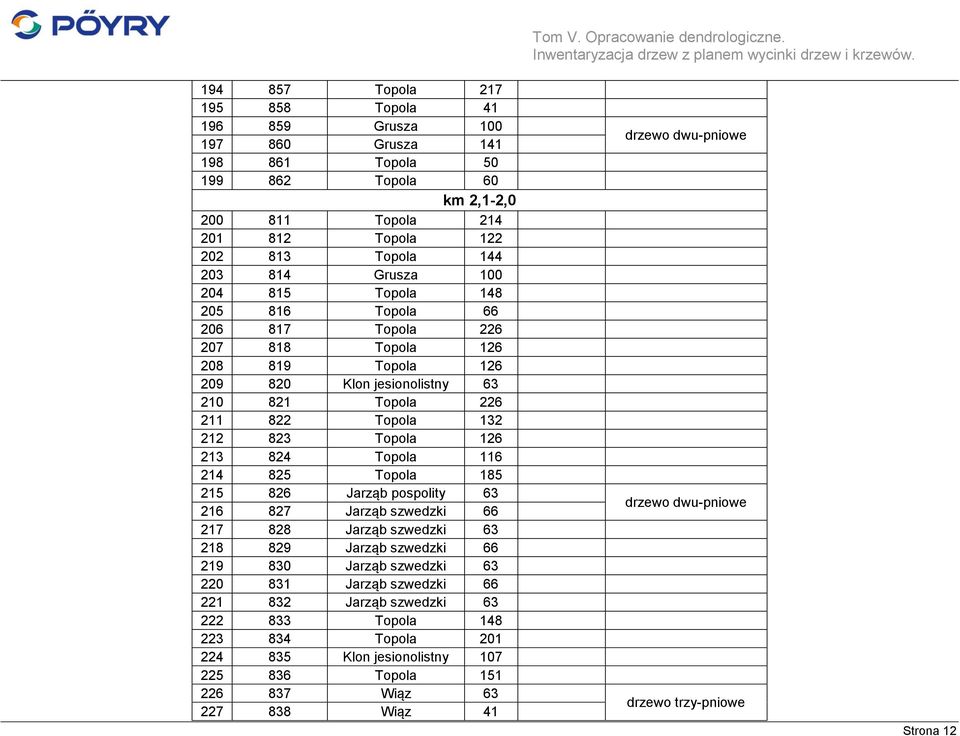 823 Topola 126 213 824 Topola 116 214 825 Topola 185 215 826 Jarząb pospolity 63 216 827 Jarząb szwedzki 66 217 828 Jarząb szwedzki 63 218 829 Jarząb szwedzki 66 219 830 Jarząb