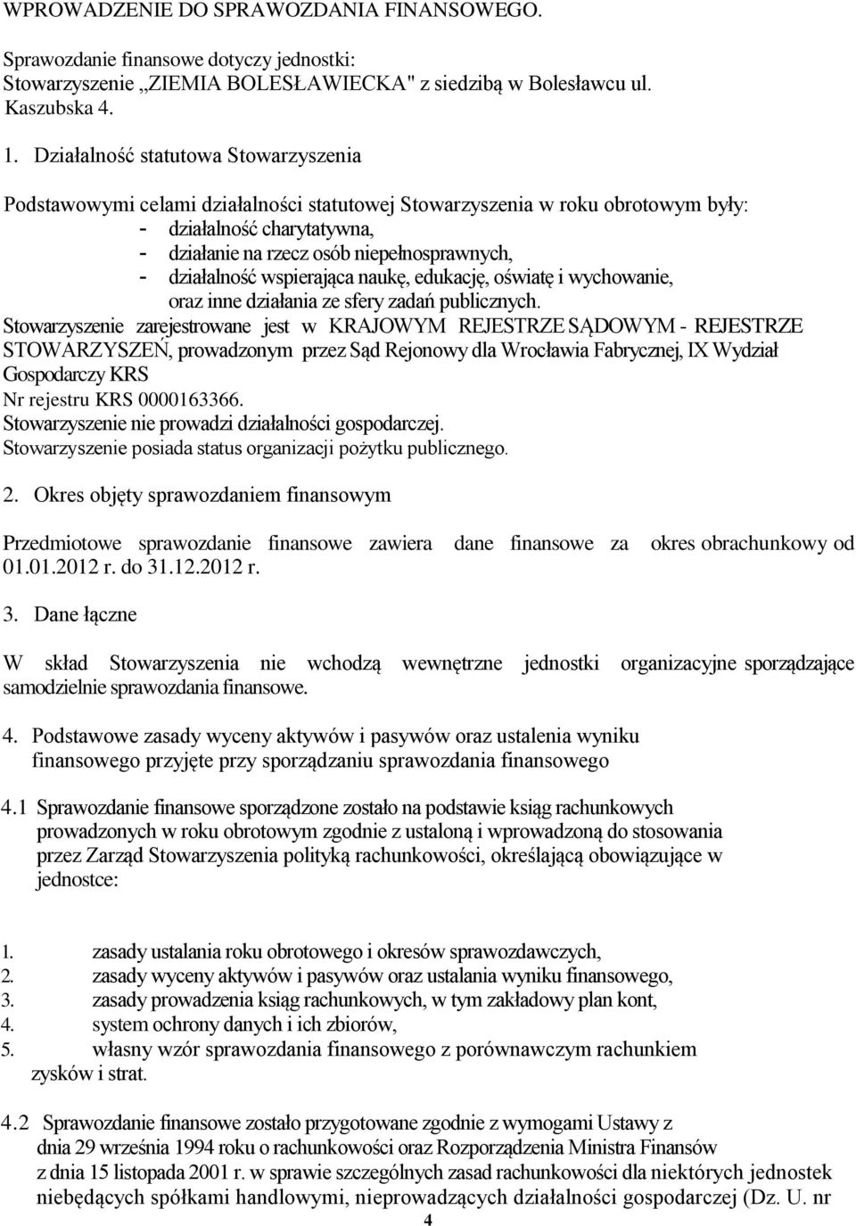 SPRAWOZDANIE FINANSOWE ZA ROK OBROTOWY STOWARZYSZENIE - PDF Free Download