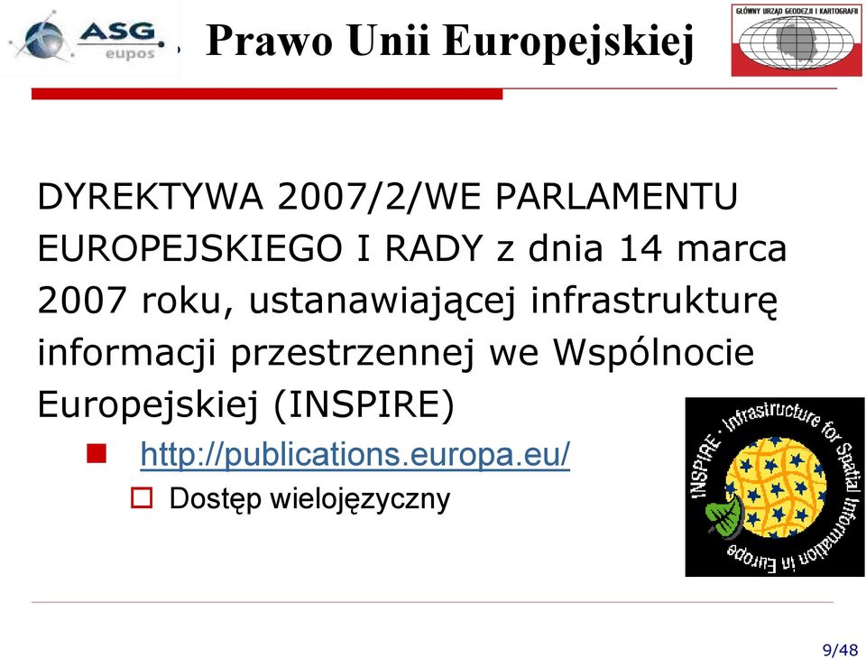 infrastrukturę informacji przestrzennej we Wspólnocie