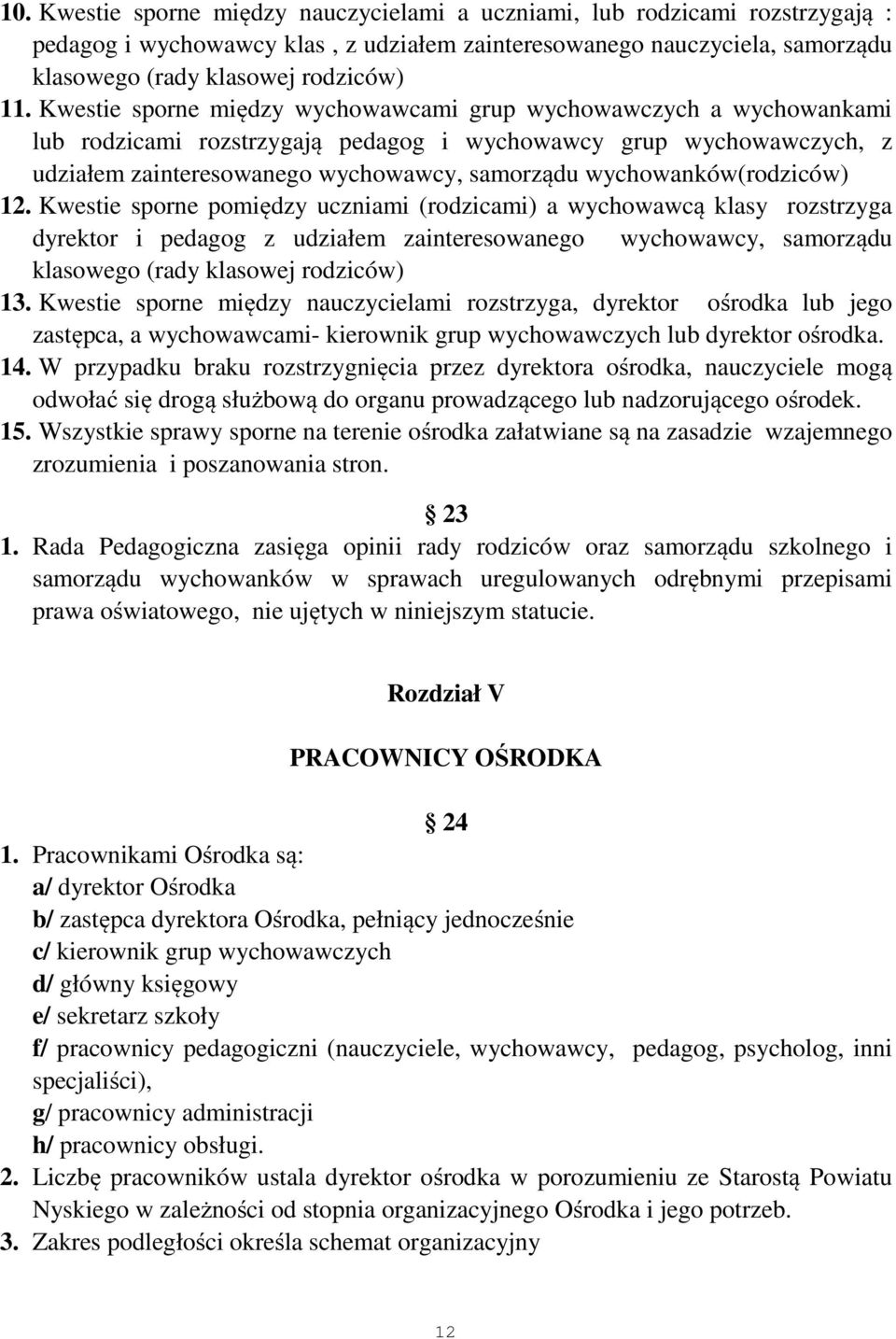 wychowanków(rodziców) 12.