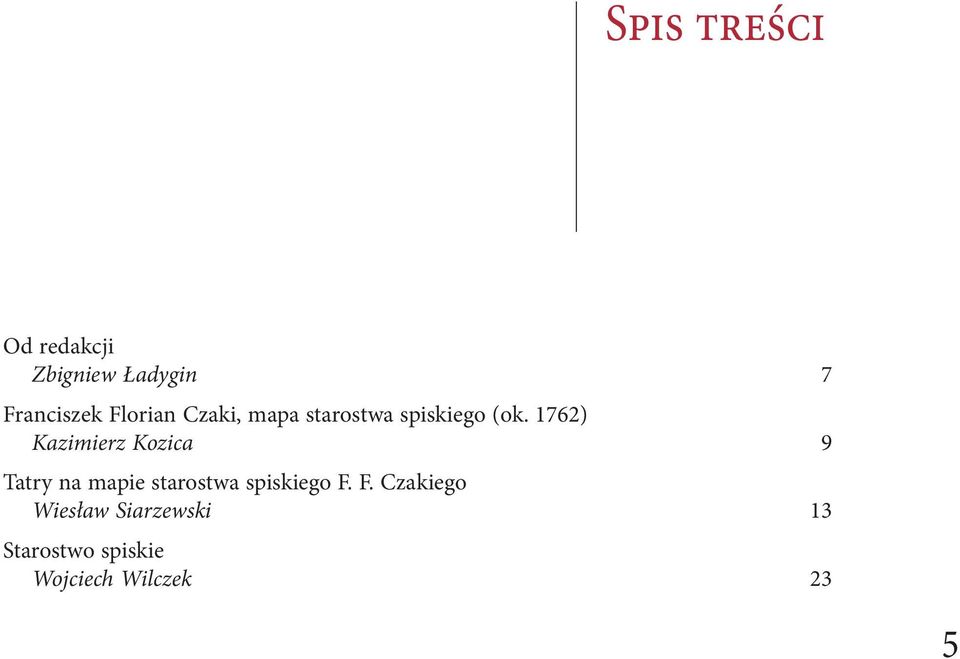 1762) Kazimierz Kozica 9 Tatry na mapie starostwa