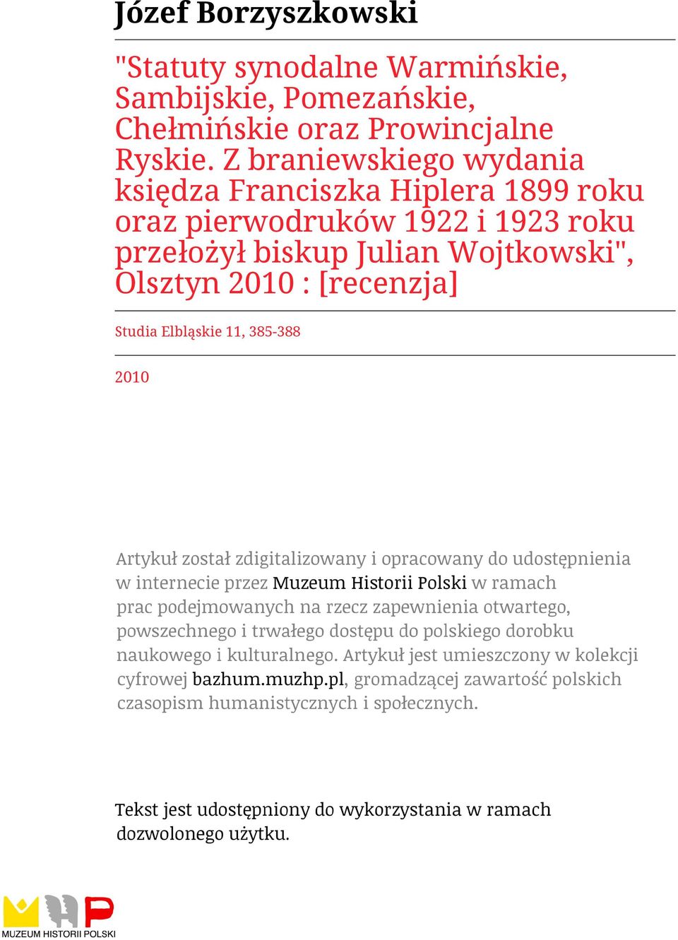 Z braniewskiego wydania księdza Franciszka Hiplera 1899 roku oraz