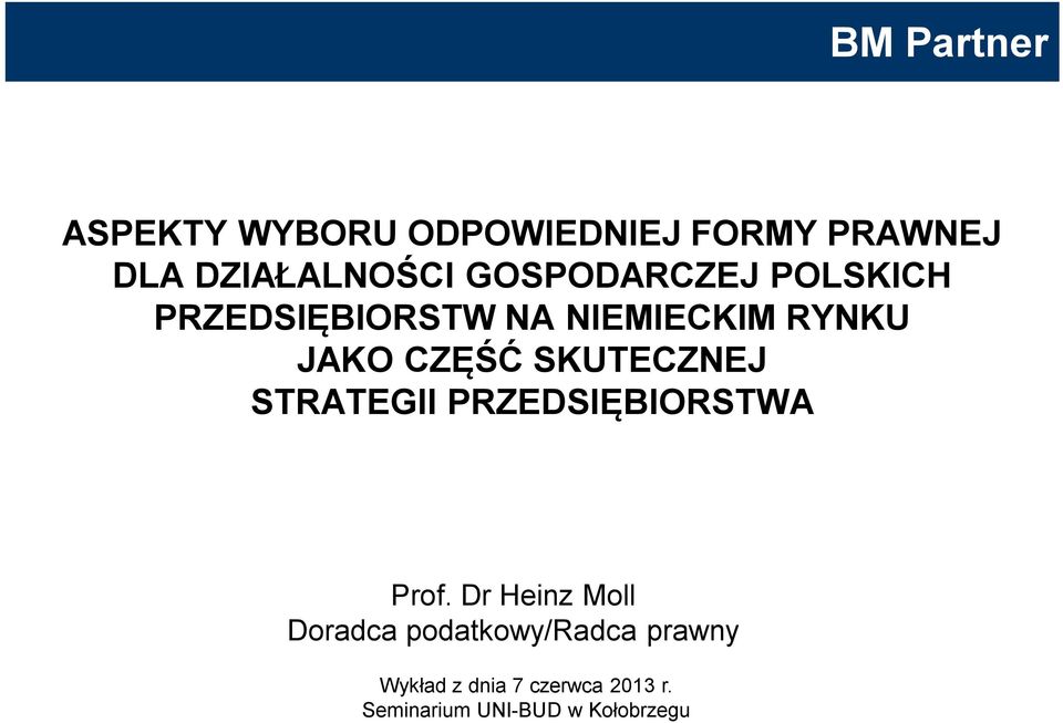 SKUTECZNEJ STRATEGII PRZEDSIĘBIORSTWA Prof.