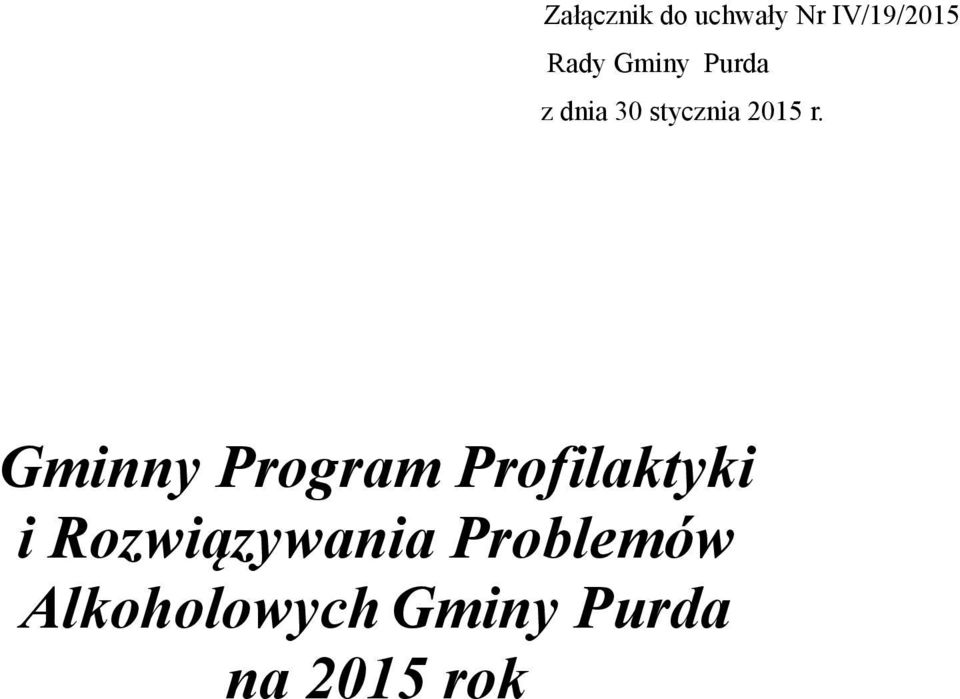 Gminny Program Profilaktyki i