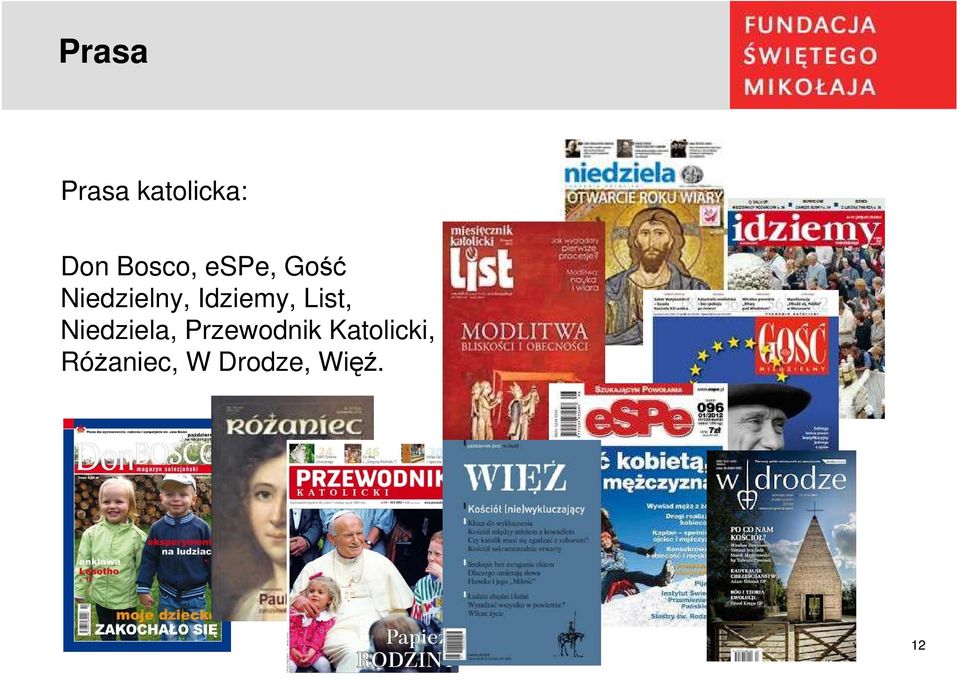 List, Niedziela, Przewodnik