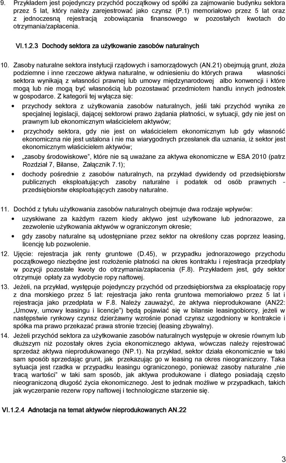 Zasoby naturalne sektora instytucji rządowych i samorządowych (AN.