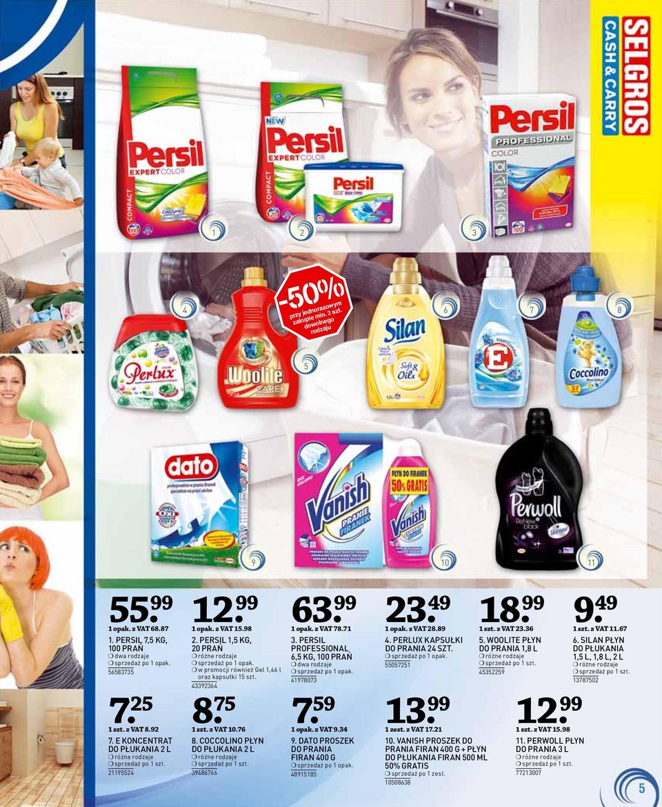 9 1 opak. z VAT 9. 9. DATO PROSZEK DO PRANIA FIRAN 00 G 89118. 9 1 opak. z VAT 8.89. PERLUX KAPSUŁKI DO PRANIA SZT. 01 1 1 zest. z VAT 1.1 10.