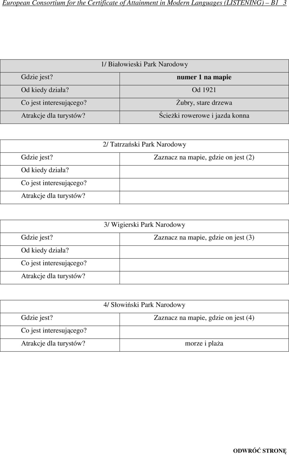 Od 1921 Żubry, stare drzewa Ścieżki rowerowe i jazda konna 2/ Tatrzański Park Narodowy Gdzie jest?
