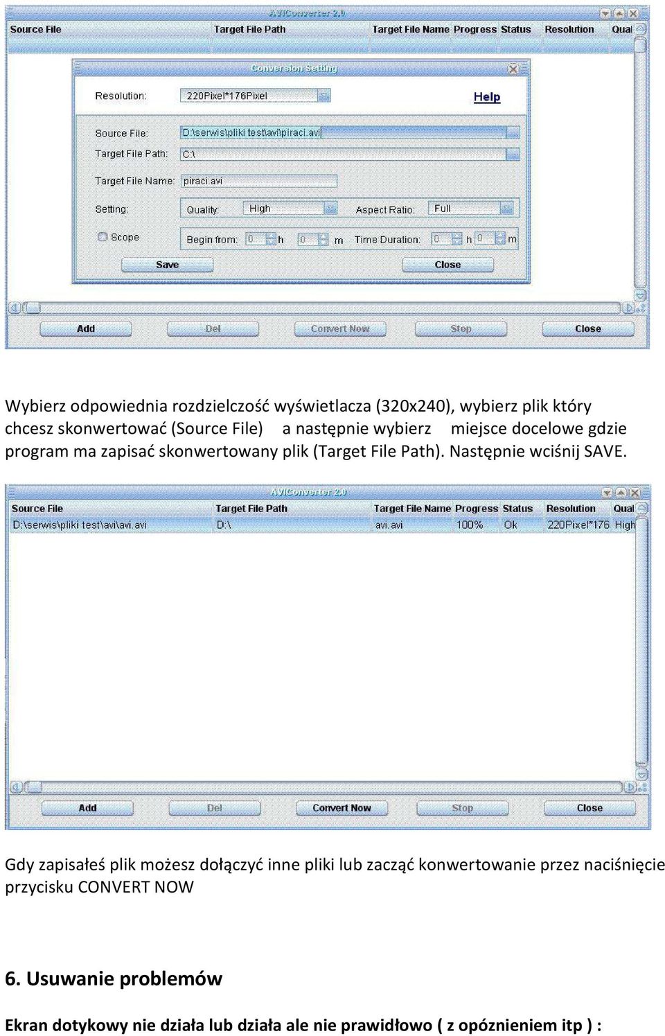 Następnie wciśnij SAVE.