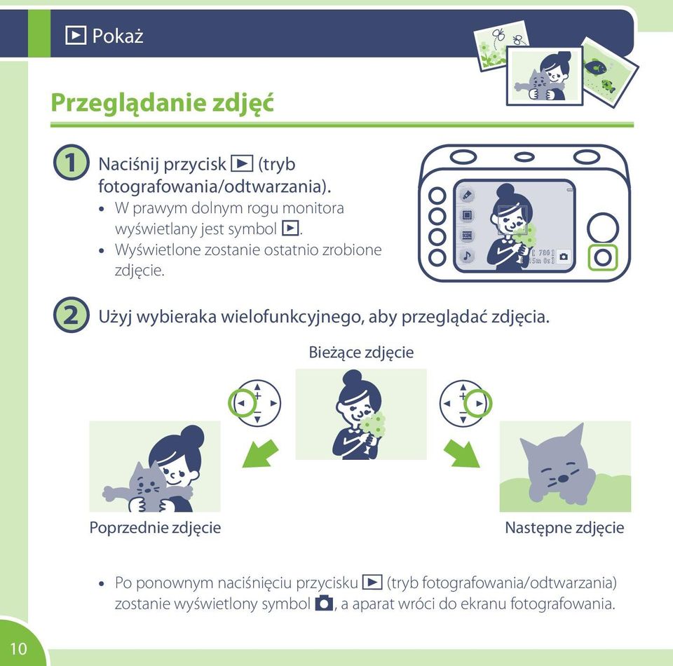 7 8 0 1 5 m 0 s 2 Użyj wybieraka wielofunkcyjnego, aby przeglądać zdjęcia.