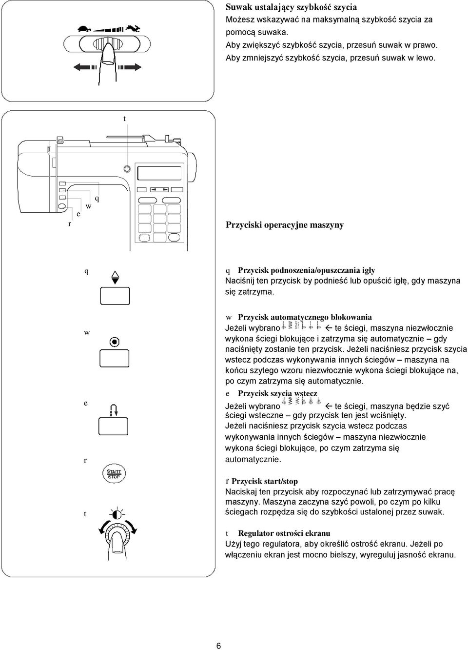 Pzycisk automatyczngo blokoania Jżli ybano t ścigi, maszyna nizłoczni ykona ścigi blokując i zatzyma się automatyczni gdy naciśnięty zostani tn pzycisk.