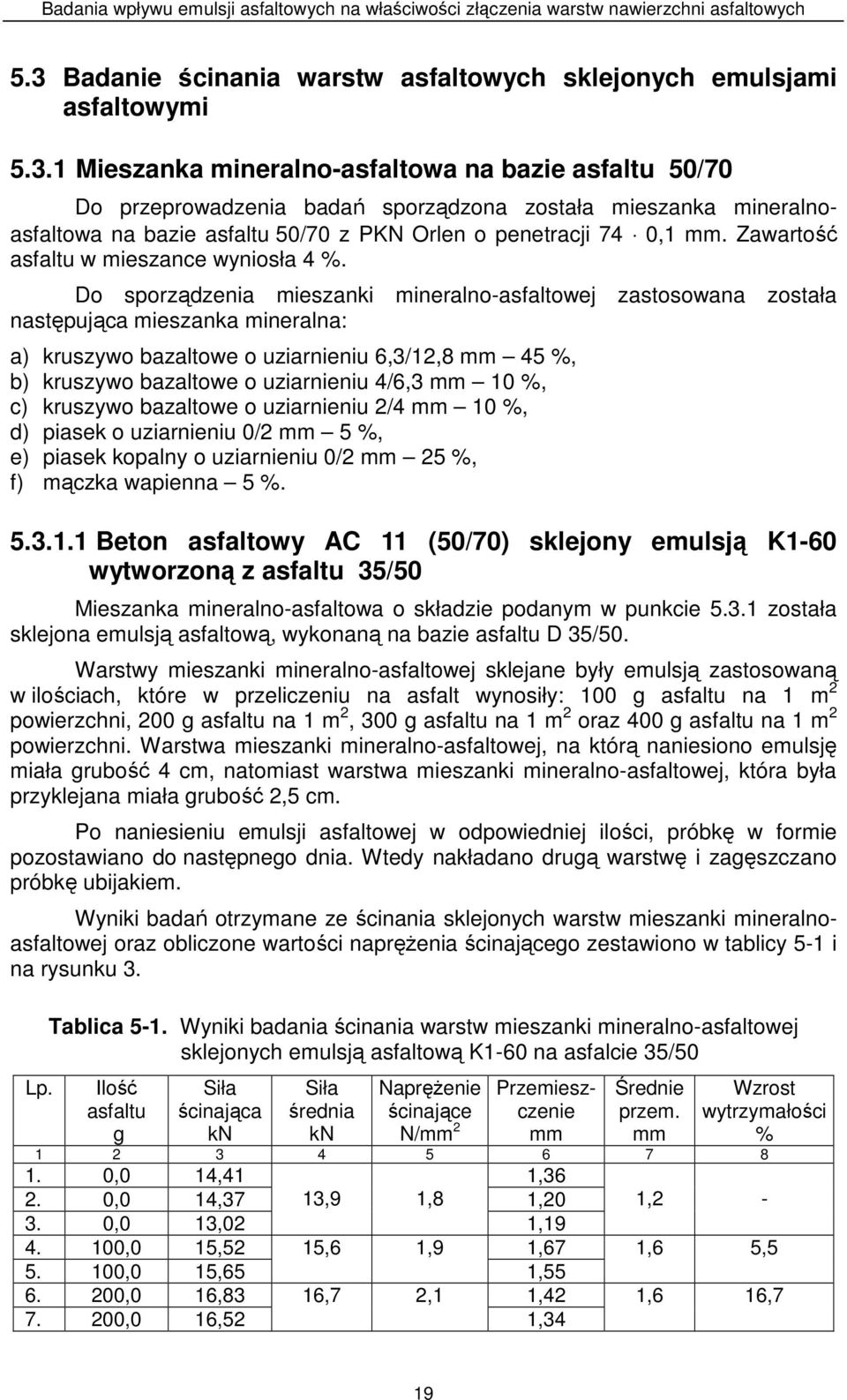 Do sporządzenia mieszanki mineralno-asfaltowej zastosowana została następująca mieszanka mineralna: a) kruszywo bazaltowe o uziarnieniu 6,3/12,8 45, b) kruszywo bazaltowe o uziarnieniu 4/6,3 10, c)