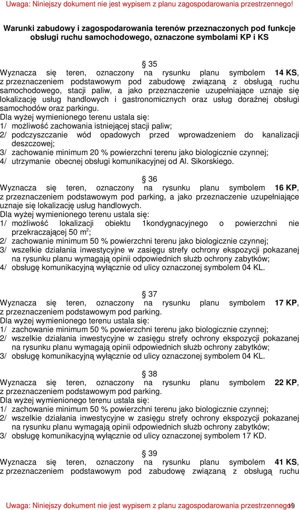 doraźnej obsługi samochodów oraz parkingu.