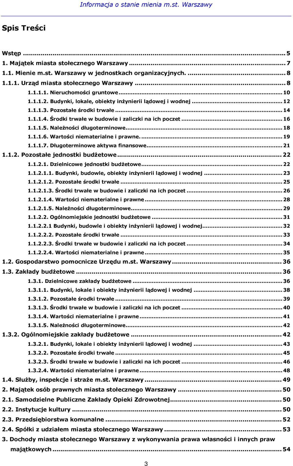 NaleŜności długoterminowe...18 1.1.1.6. Wartości niematerialne i prawne...19 1.1.1.7. Długoterminowe aktywa finansowe...21 1.1.2. Pozostałe jednostki budŝetowe... 22 1.1.2.1. Dzielnicowe jednostki budŝetowe.