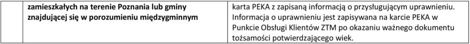 informacją o przysługującym uprawnieniu.
