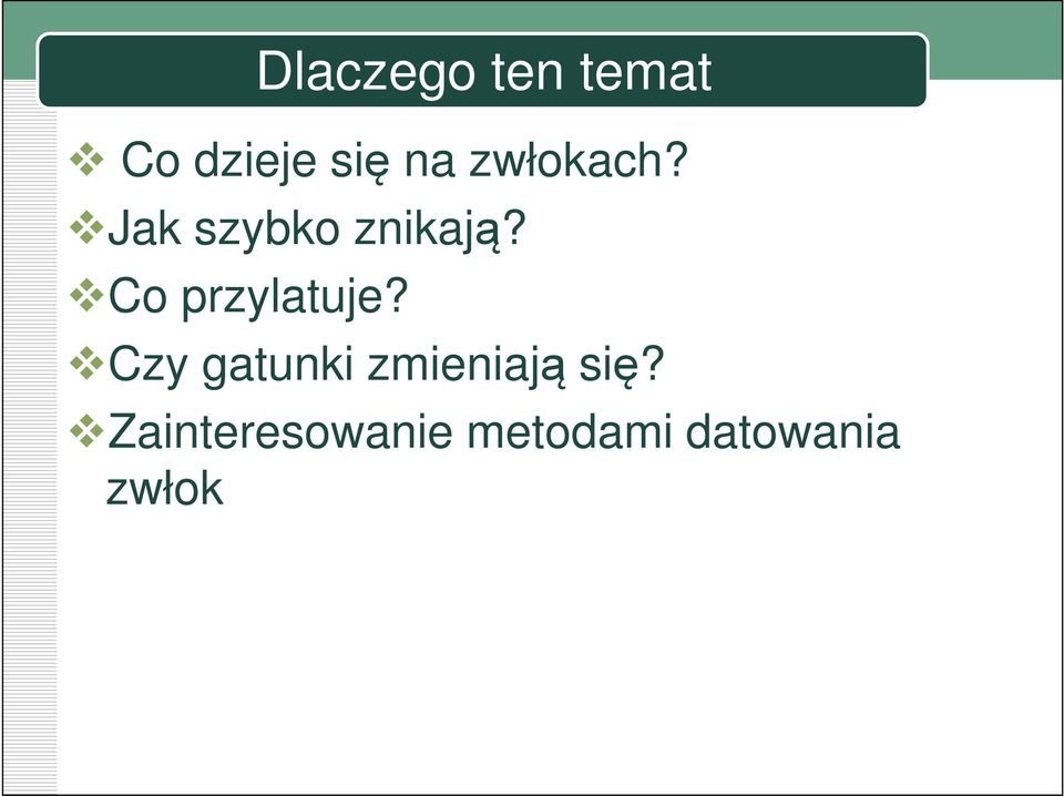 Co przylatuje?
