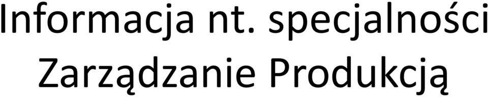 specjalności