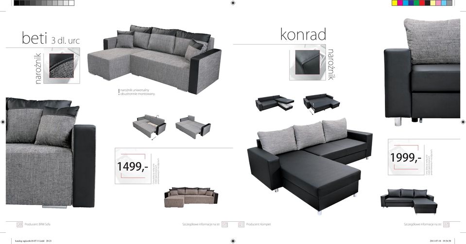 zdjeciach 1499-1999- prezentowanych na zdjeciach 20 Producent: BRW Sofa