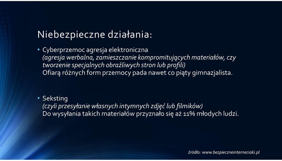 form przemocy pada nawet co piąty gimnazjalista.