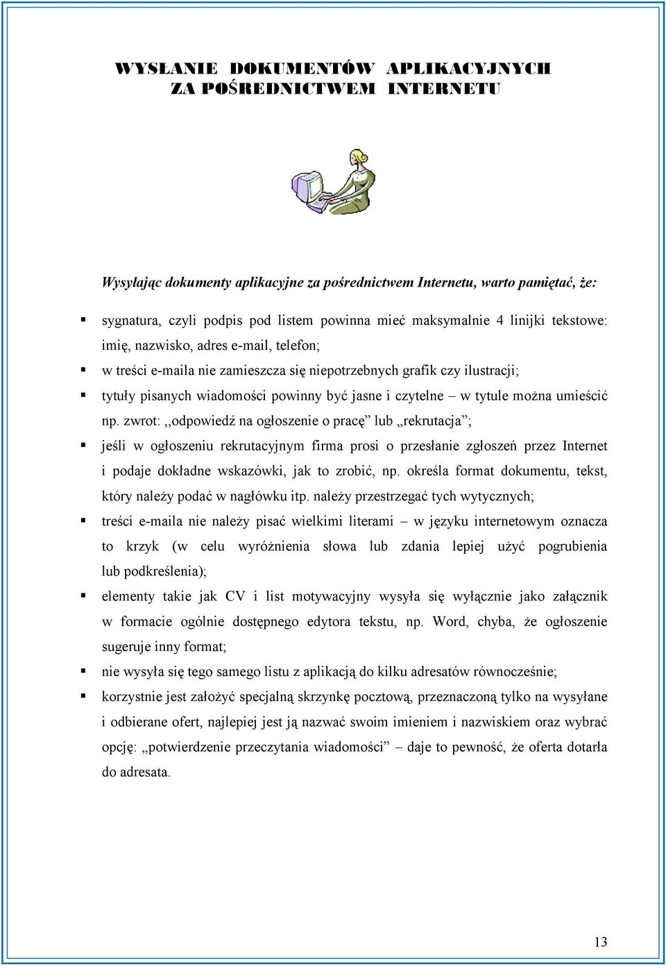 czytelne w tytule można umieścić np.