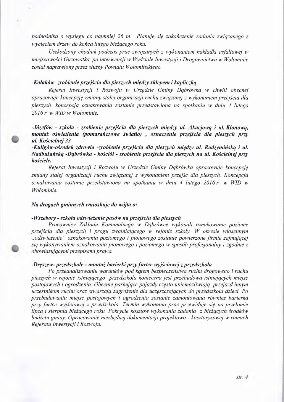 Powiatu Wołomińskiego.