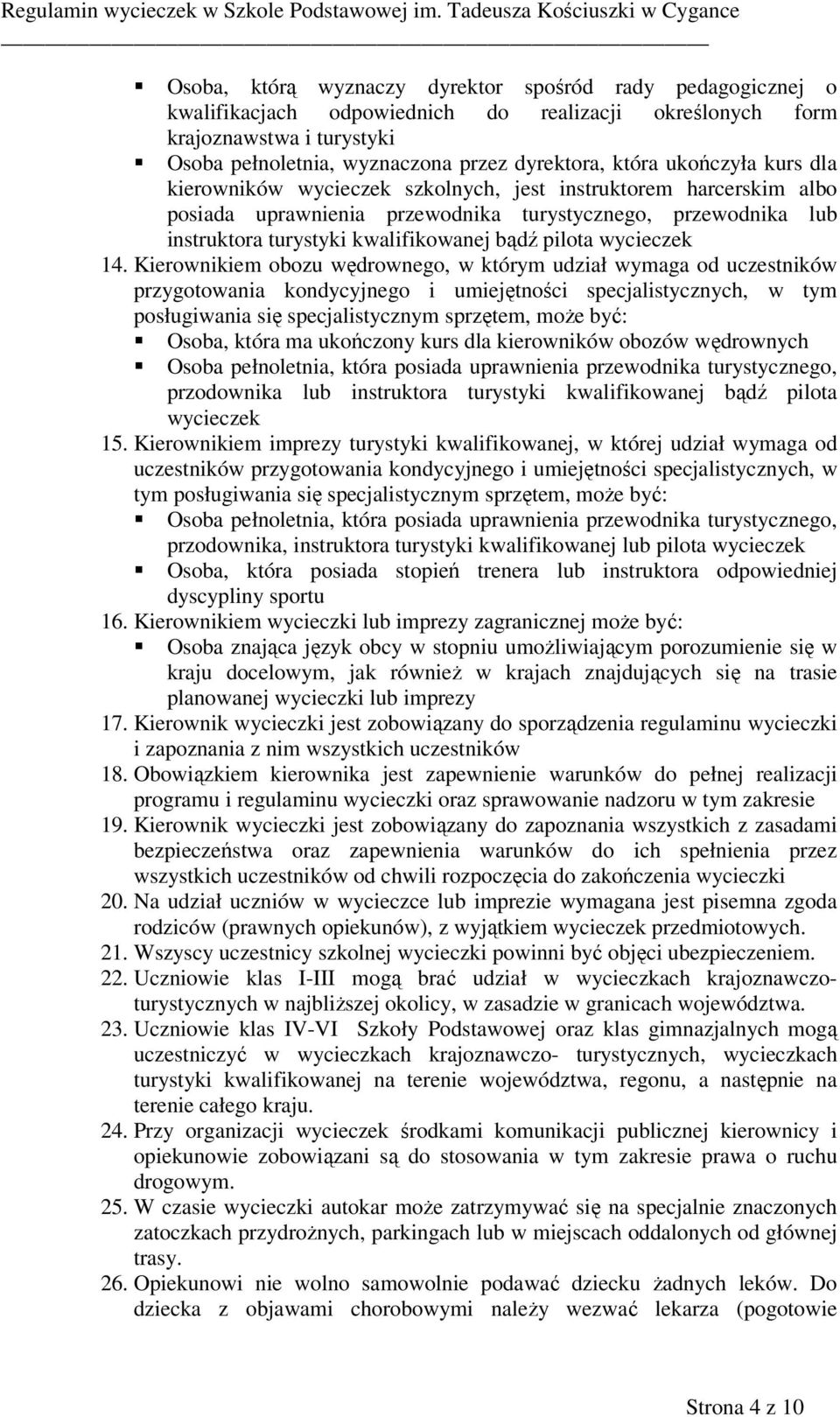 wycieczek 14.