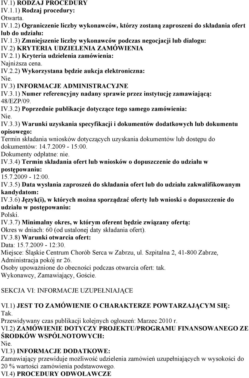 INFORMACJE ADMINISTRACYJNE IV.3.