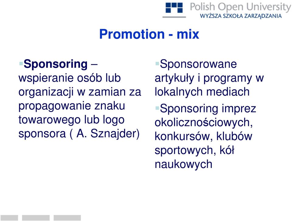 Sznajder) Sponsorowane artykuły i programy w lokalnych mediach