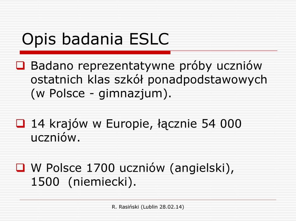 Polsce - gimnazjum).