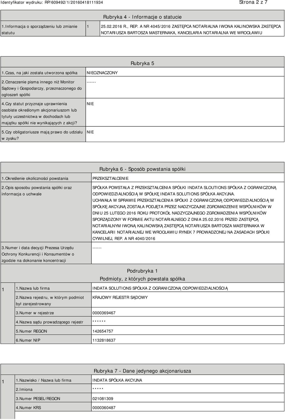 Oznaczenie pisma innego niż Monitor Sądowy i Gospodarczy, przeznaczonego do ogłoszeń spółki 4.