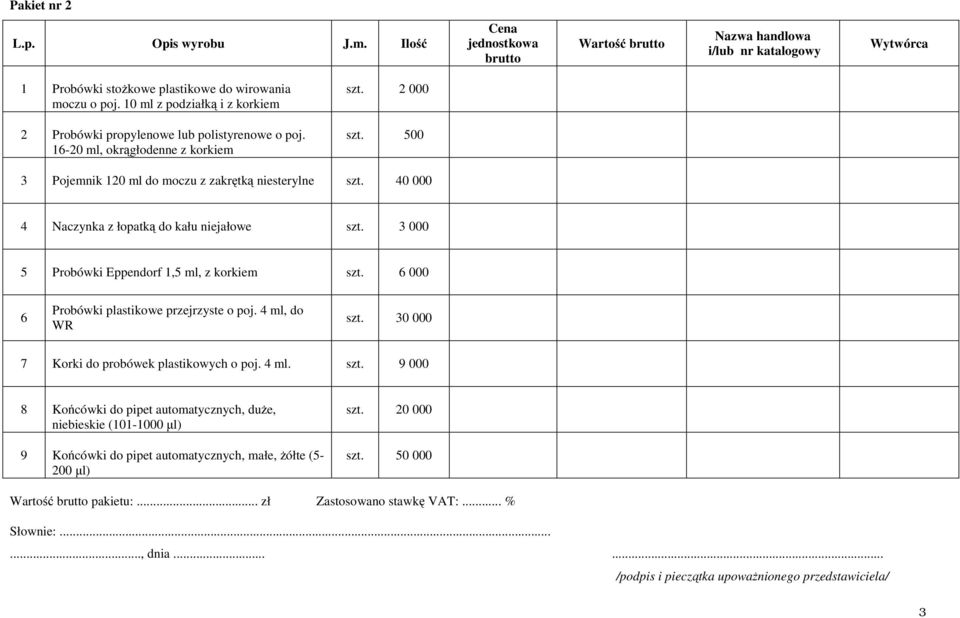 3 000 5 Probówki Eppendorf,5 ml, z korkiem szt.