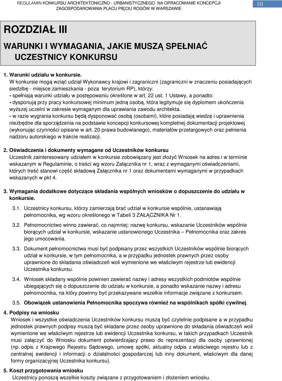 postępowaniu określone w art. 22 ust.