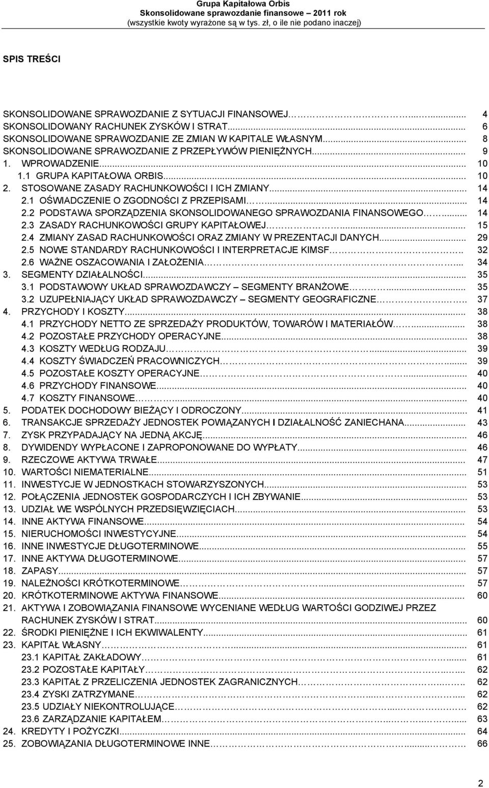 .. 2.2 PODSTAWA SPORZĄDZENIA SKONSOLIDOWANEGO SPRAWOZDANIA FINANSOWEGO... 2.3 ZASADY RACHUNKOWOŚCI GRUPY KAPITAŁOWEJ... 2.4 ZMIANY ZASAD RACHUNKOWOŚCI ORAZ ZMIANY W PREZENTACJI DANYCH... 2.5 NOWE STANDARDY RACHUNKOWOŚCI I INTERPRETACJE KIMSF.